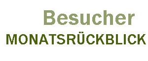 Besucher Monatsrückblick